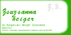 zsuzsanna weiger business card